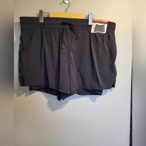 Spyder Black Active Sport Shorts, Size XXL (40)